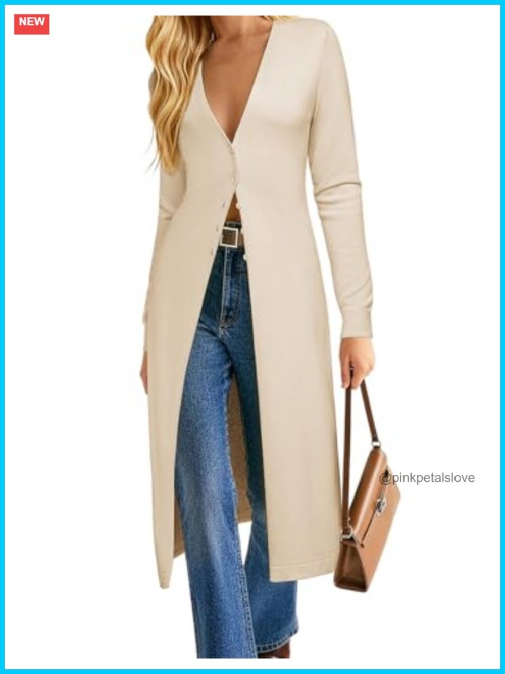 Lightweight Long Cardigan Knit Duster Coat Button Up